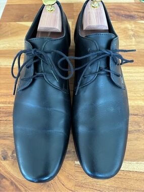 Lacoste Men's Black Leather Derby Shoes